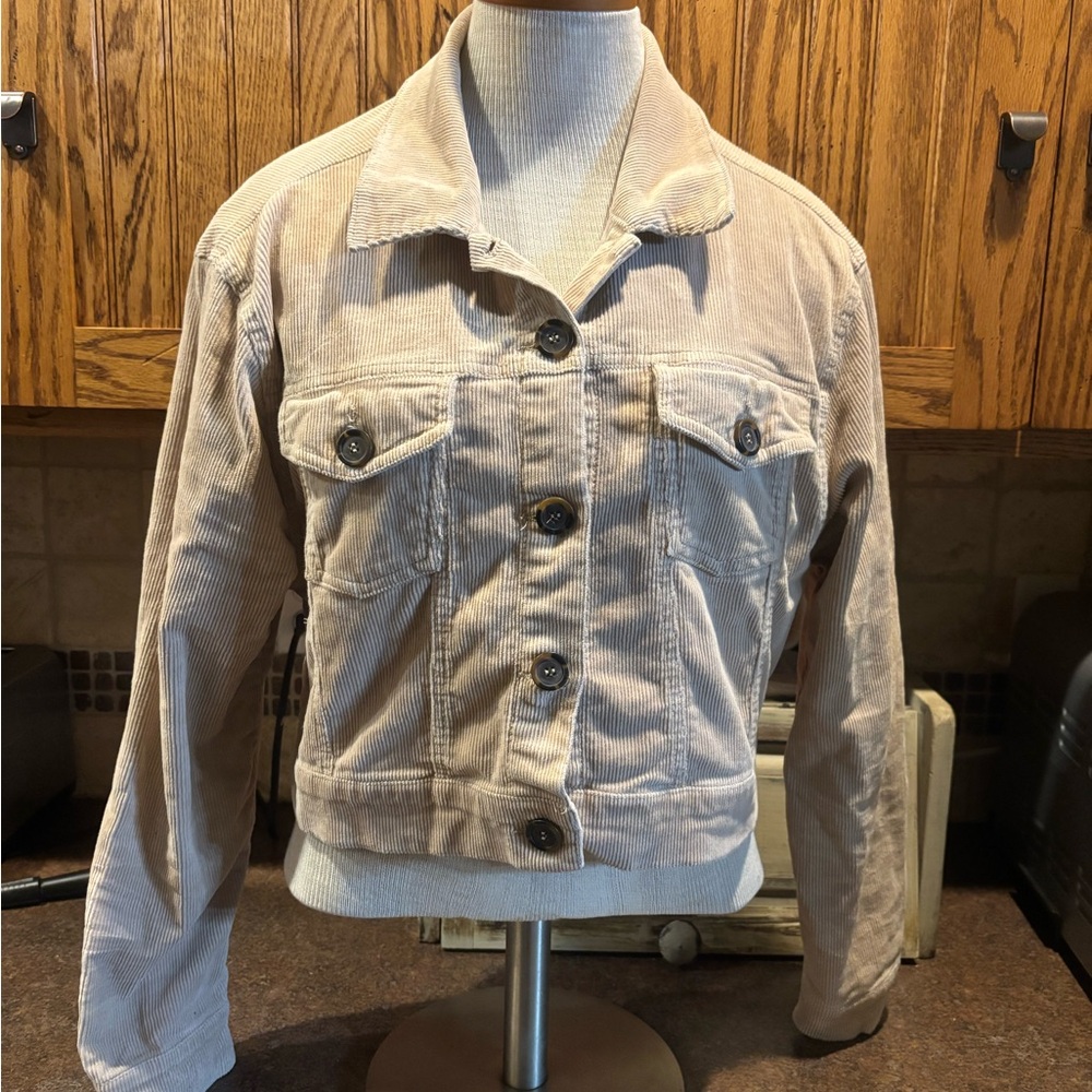 🔴Love Tree Beige Corduroy Jean Jacket
